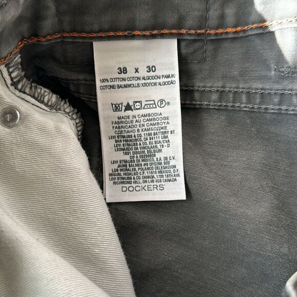 Dockers Men’s Gray 100% Cotton Straight Fit Casual Jeans Pants Size 38X30 EUC - Picture 9 of 12